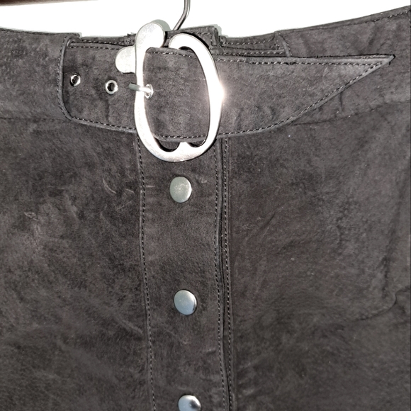 Zara Leather Skirt - Picture 3 of 12